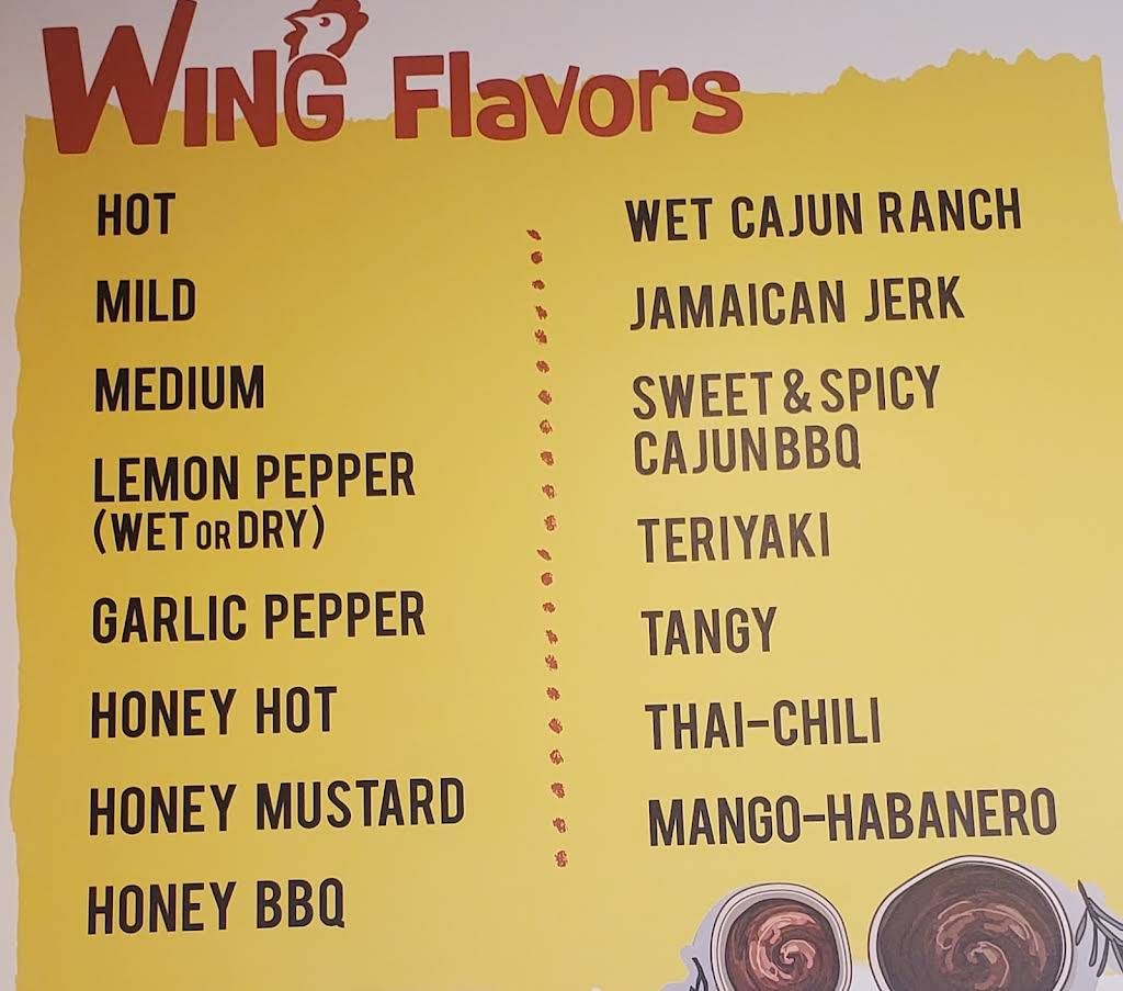 Wing it Menu 2