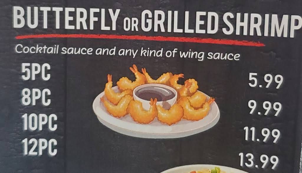 Wing it Menu 7
